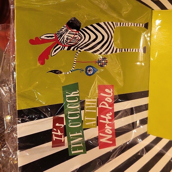 Hot Pink, Lime Green and Zebra Holiday Paper Bowls by Pier 1 Set of 12 - Picture 2 of 6